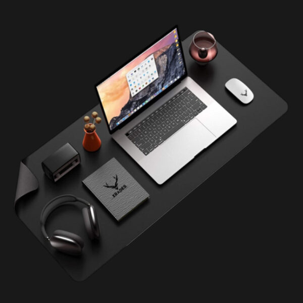Deri Mousepad Laptop Bilgisayar Için 80x40 CM Siyah