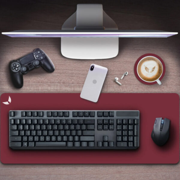 Bordo Gaming Oyuncu Mouse Pad 70x30 Cm